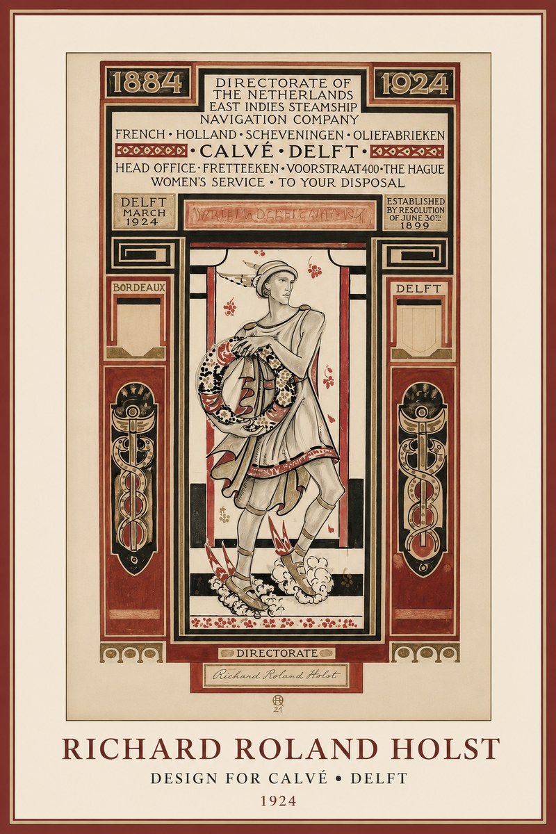 Richard Roland Holst Design for Calvé • Delft No1 - Affiche