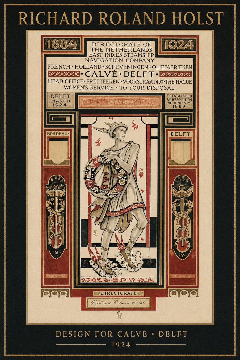 Richard Roland Holst Design for Calvé • Delft No2 - Affiche