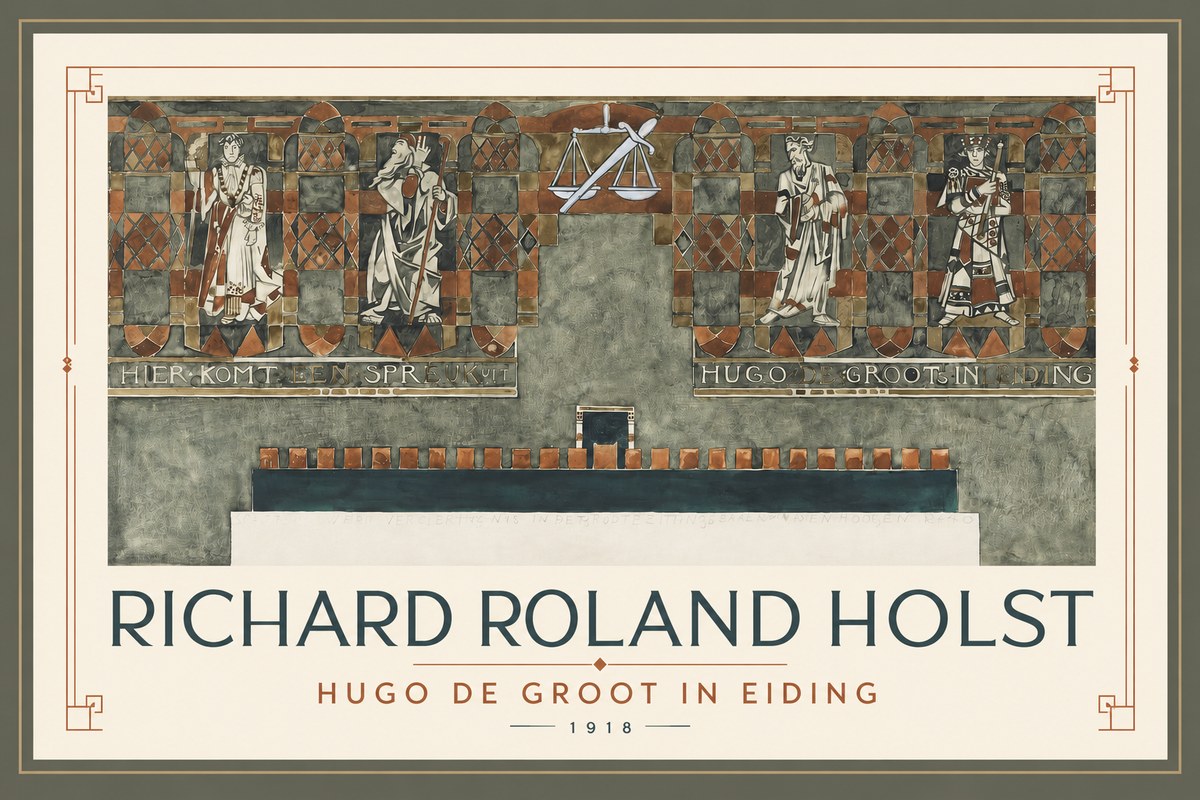 Richard Roland Holst Fresco Design - City Hall, Lidingö No3 - Affiche
