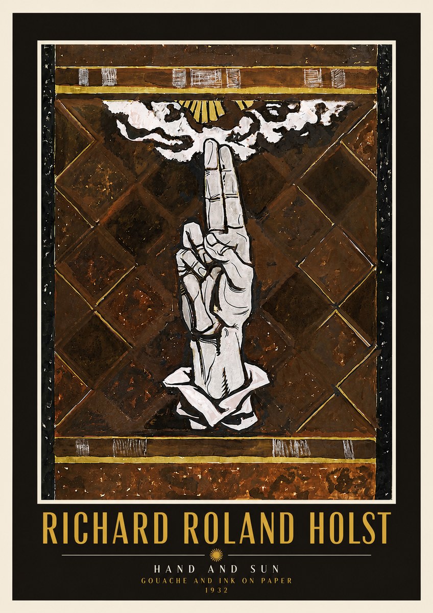 Richard Roland Holst Hand and Sun No5 - Affiche
