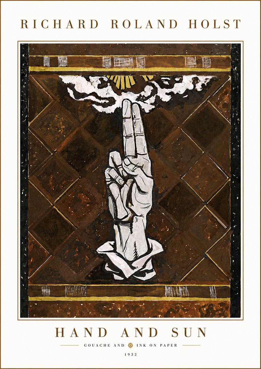 Richard Roland Holst Hand and Sun No6 - Affiche