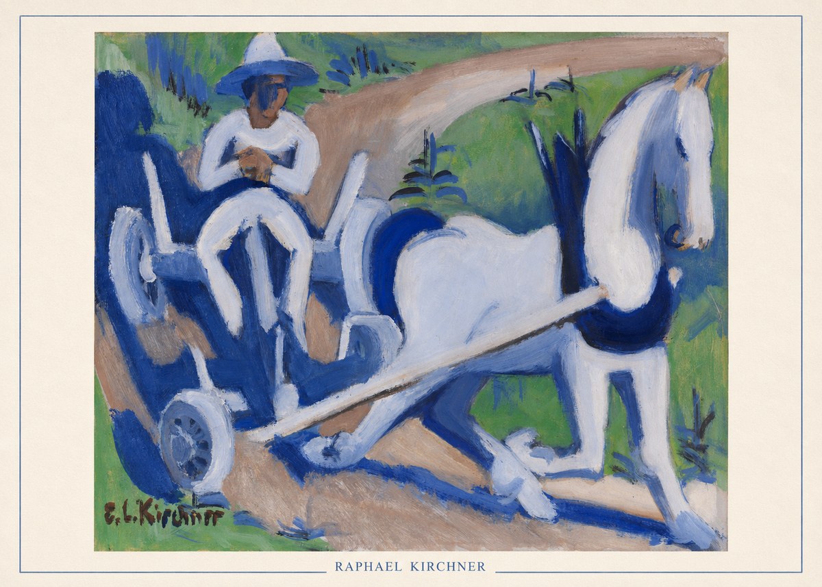 Raphael Kirchner Horse and Cart No4 - Affiche