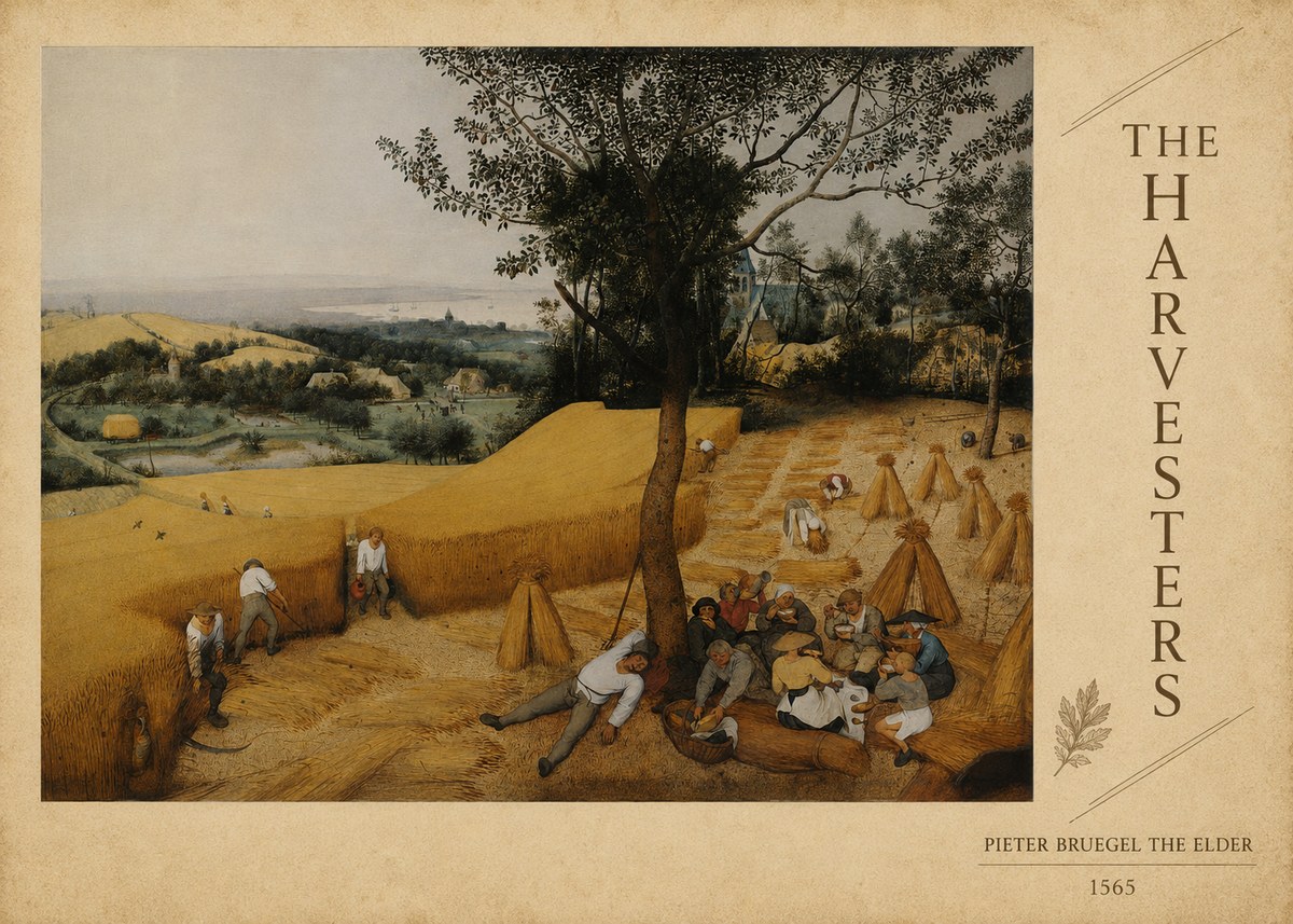 Pieter Bruegel The Harvesters II No6 - Affiche