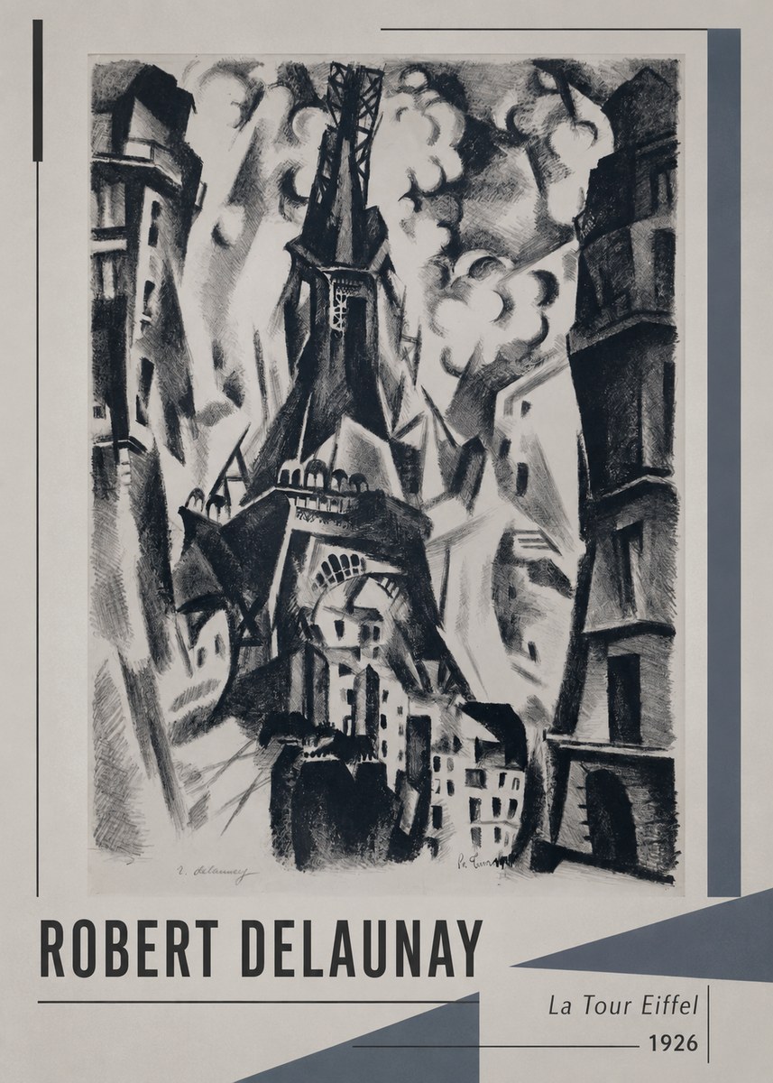 Robert Delaunay La Tour Eiffel No1 - Affiche