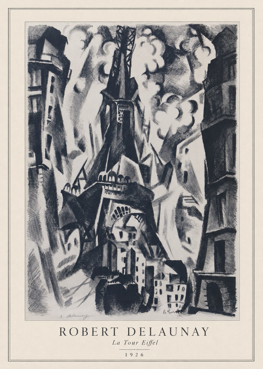 Robert Delaunay La Tour Eiffel No3 - Affiche