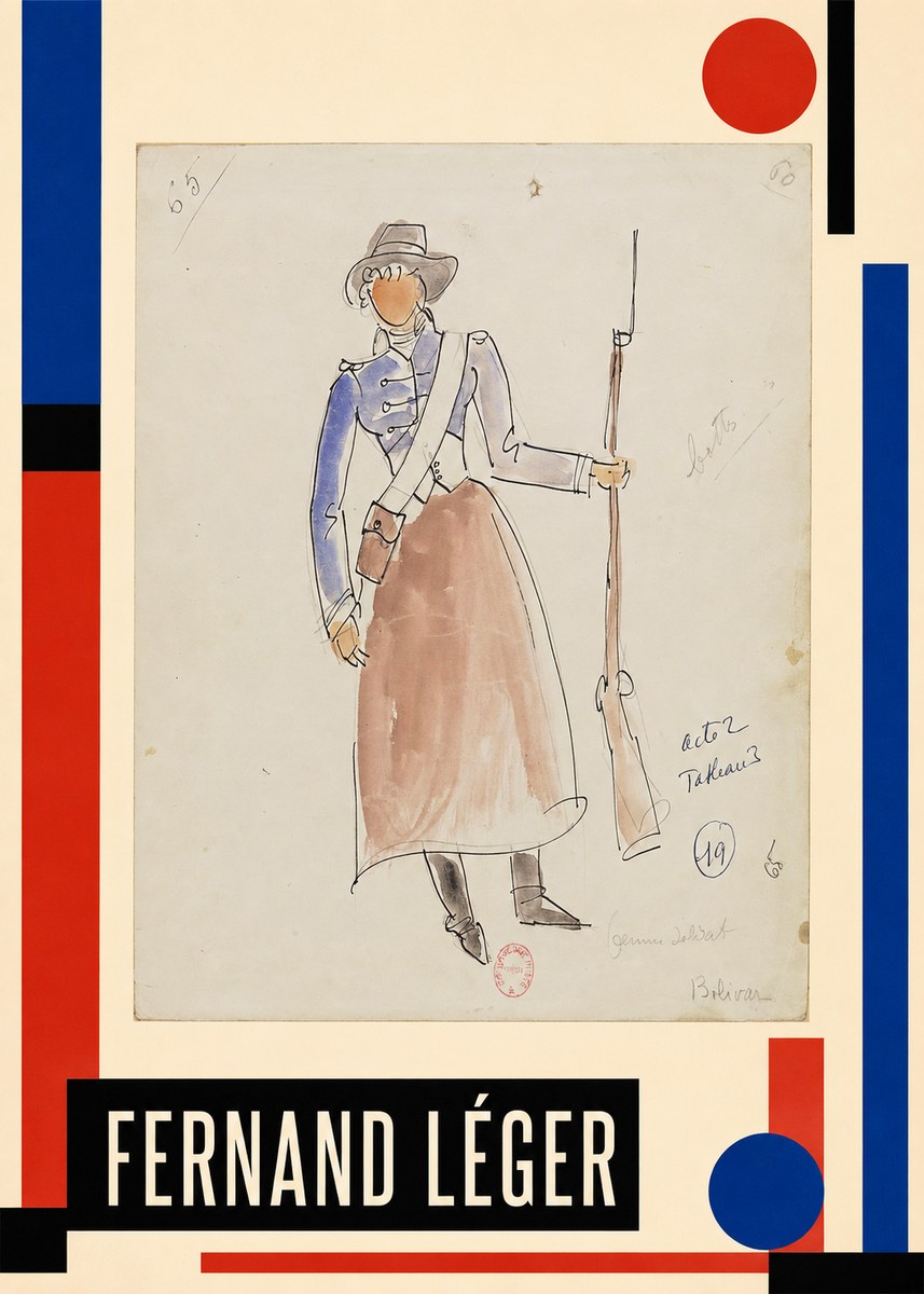 Fernand Léger Jeune Soldat No3 - Affiche