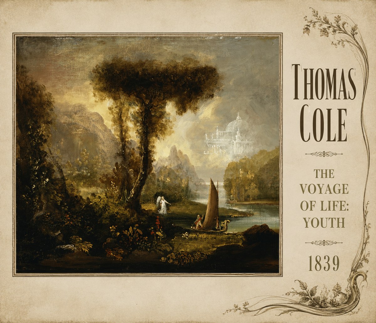 Thomas Cole The Voyage of Life: Youth II No2 - Affiche