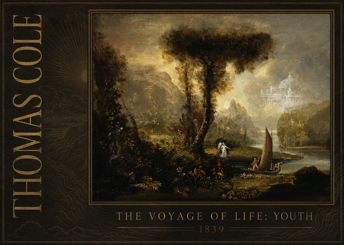 Thomas Cole The Voyage of Life: Youth II No3 - Affiche