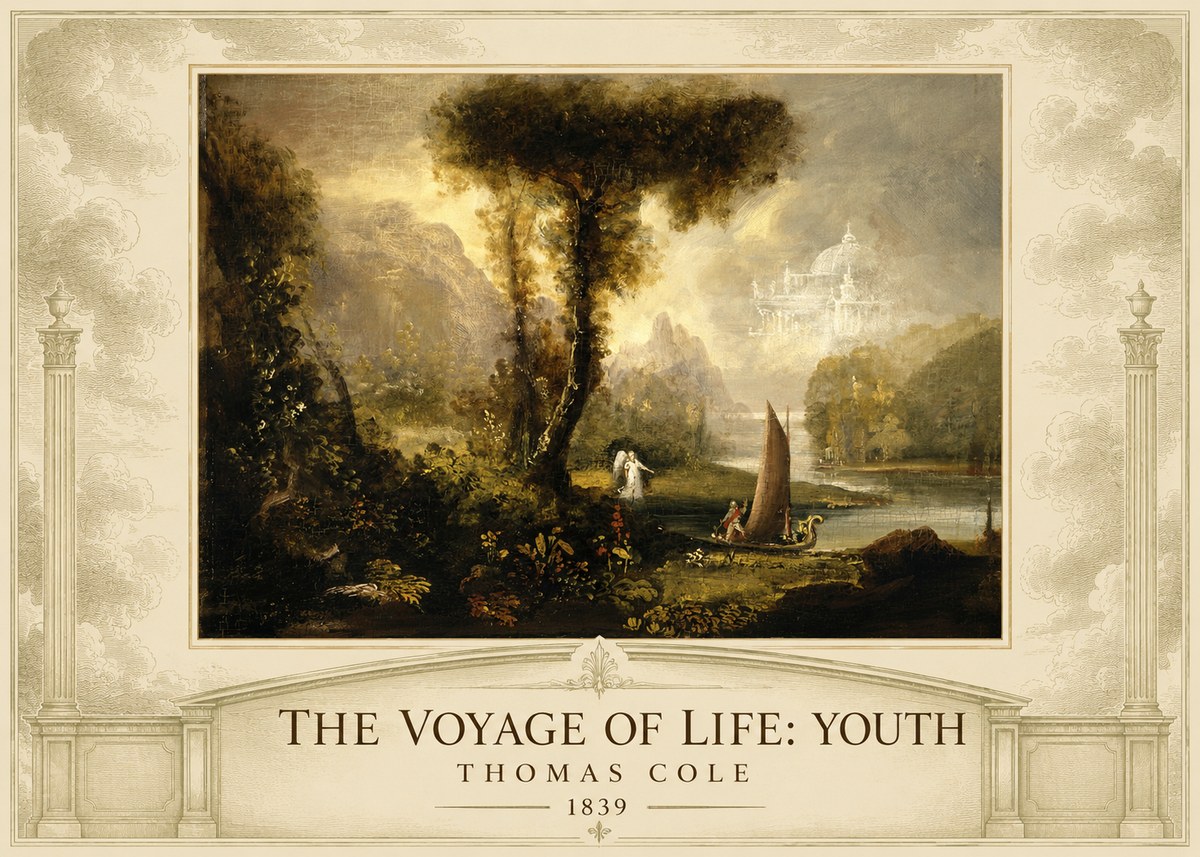 Thomas Cole The Voyage of Life: Youth II No4 - Affiche