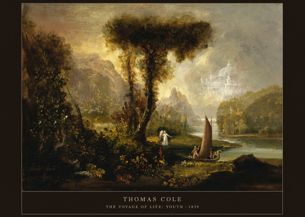 Thomas Cole The Voyage of Life: Youth II No6 - Affiche