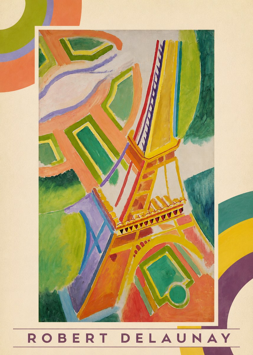 Robert Delaunay Tour Eiffel No3 - Affiche