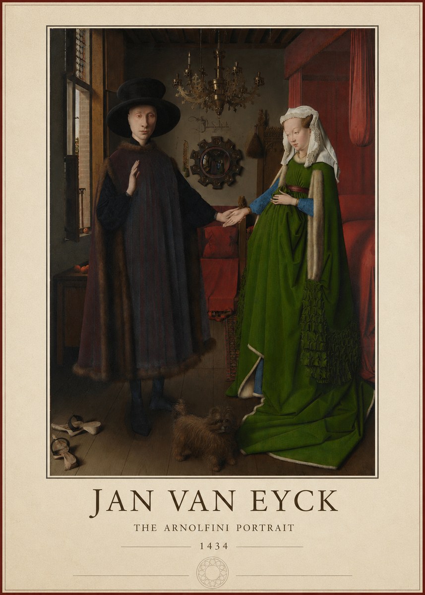 Jan van Eyck The Arnolfini Portrait III No4 - Affiche