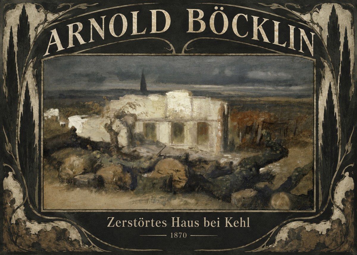 Arnold Böcklin Zerstörtes Haus Bei Kehl No6 - Affiche