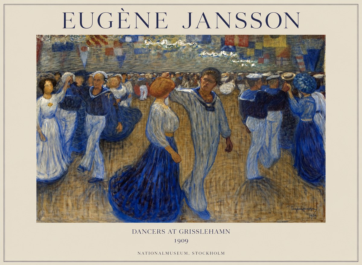 Eugène Jansson Dancers at Grisslehamn No1 - Affiche