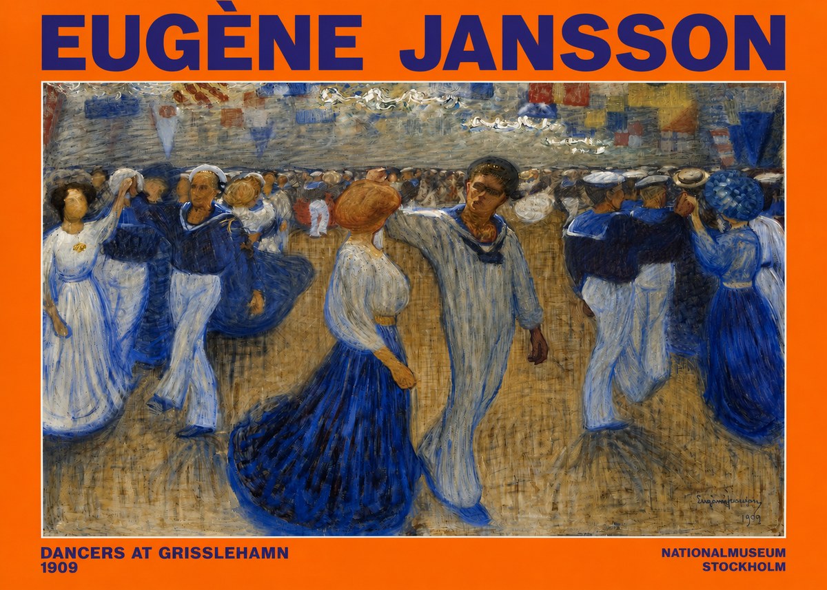 Eugène Jansson Dancers at Grisslehamn No2 - Affiche