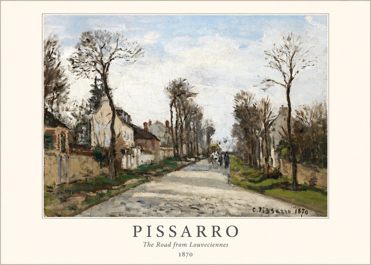 Pissarro The Road from Louveciennes I No1 - Affiche