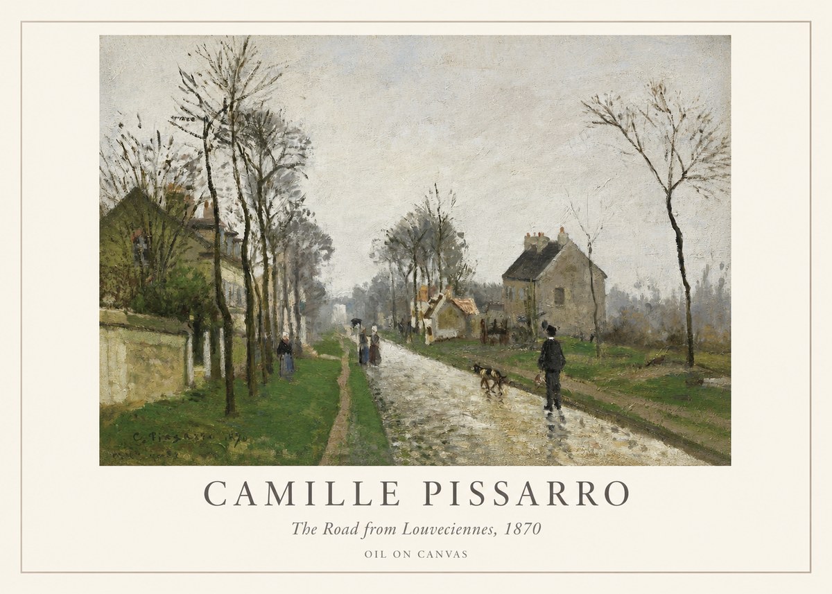 Pissarro The Road from Louveciennes, 1870 No1 - Affiche