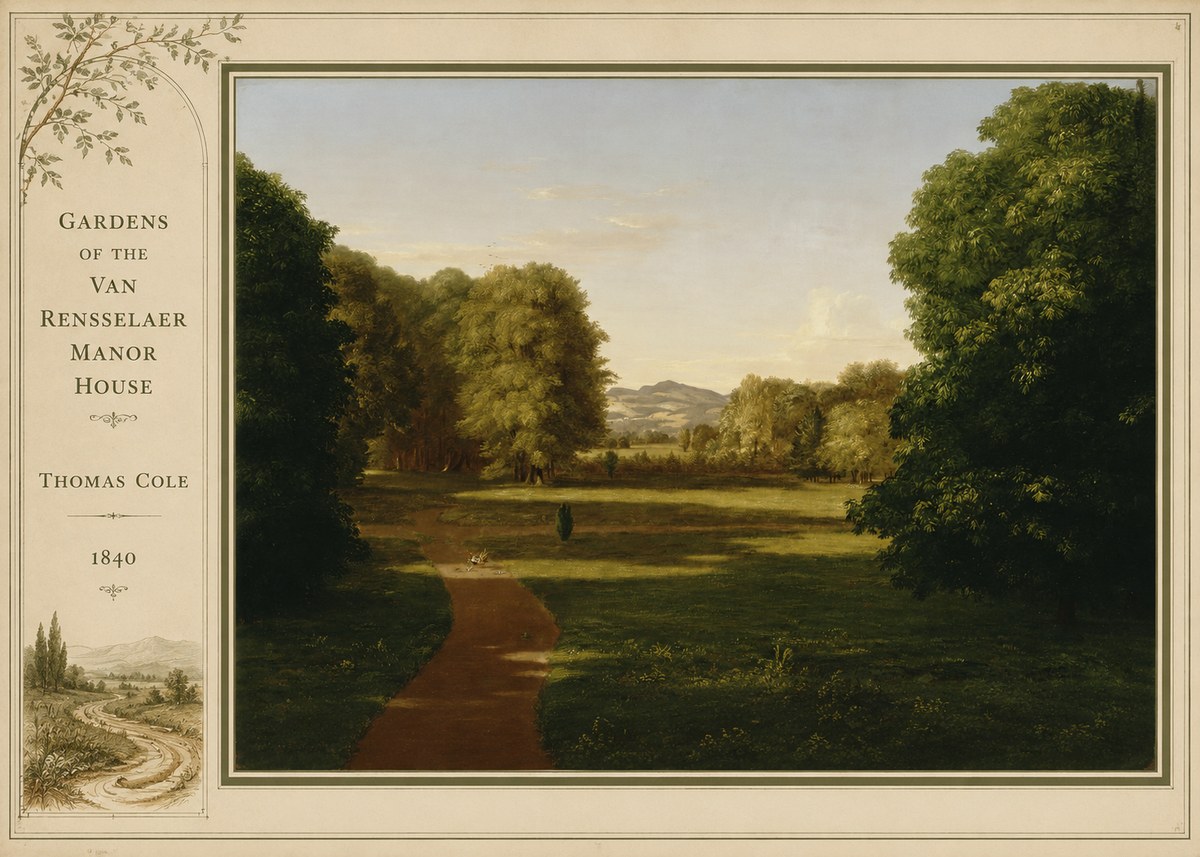 Thomas Cole Gardens of the Van Rensselaer Manor House No2 - Affiche