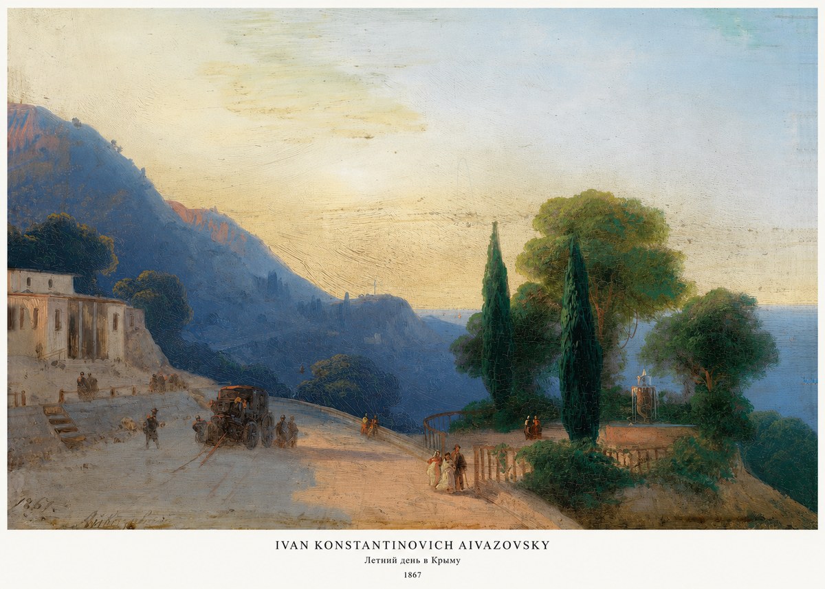 Ivan Konstantinovich Aivazovsky Летний День В Крыму No5 - Affiche