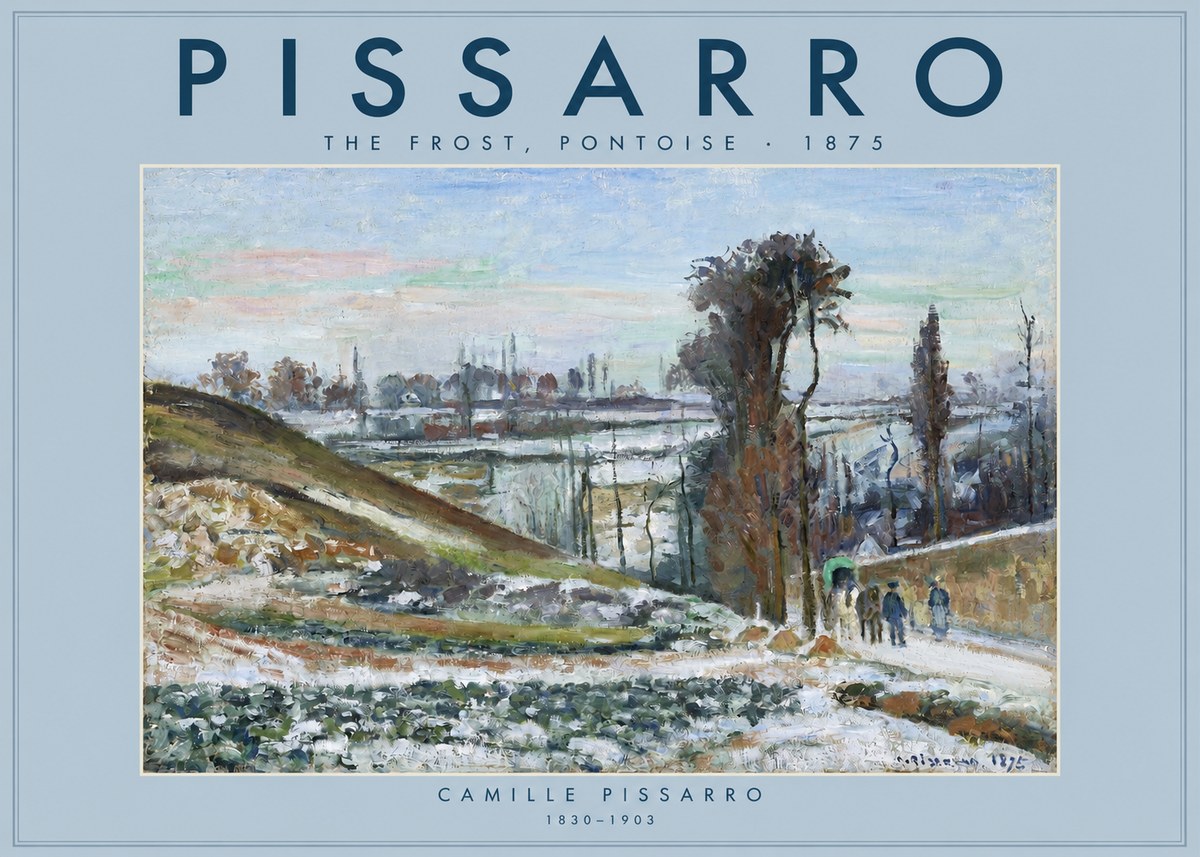 Pissarro The Frost, Pontoise No2 - Affiche