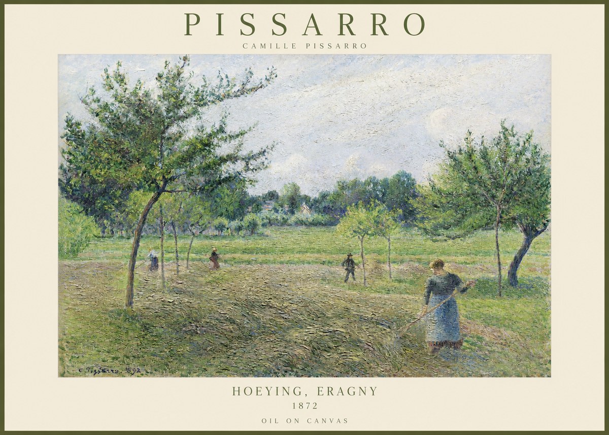 Pissarro Hoeying, Eragny No1 - Affiche