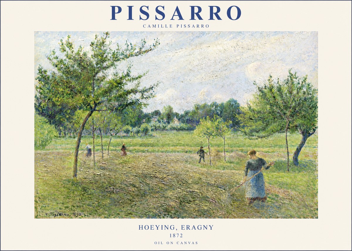 Pissarro Hoeying, Eragny No2 - Affiche