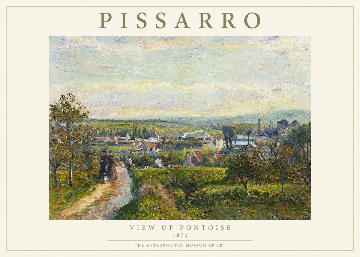Pissarro View of Pontoise No1 - Affiche