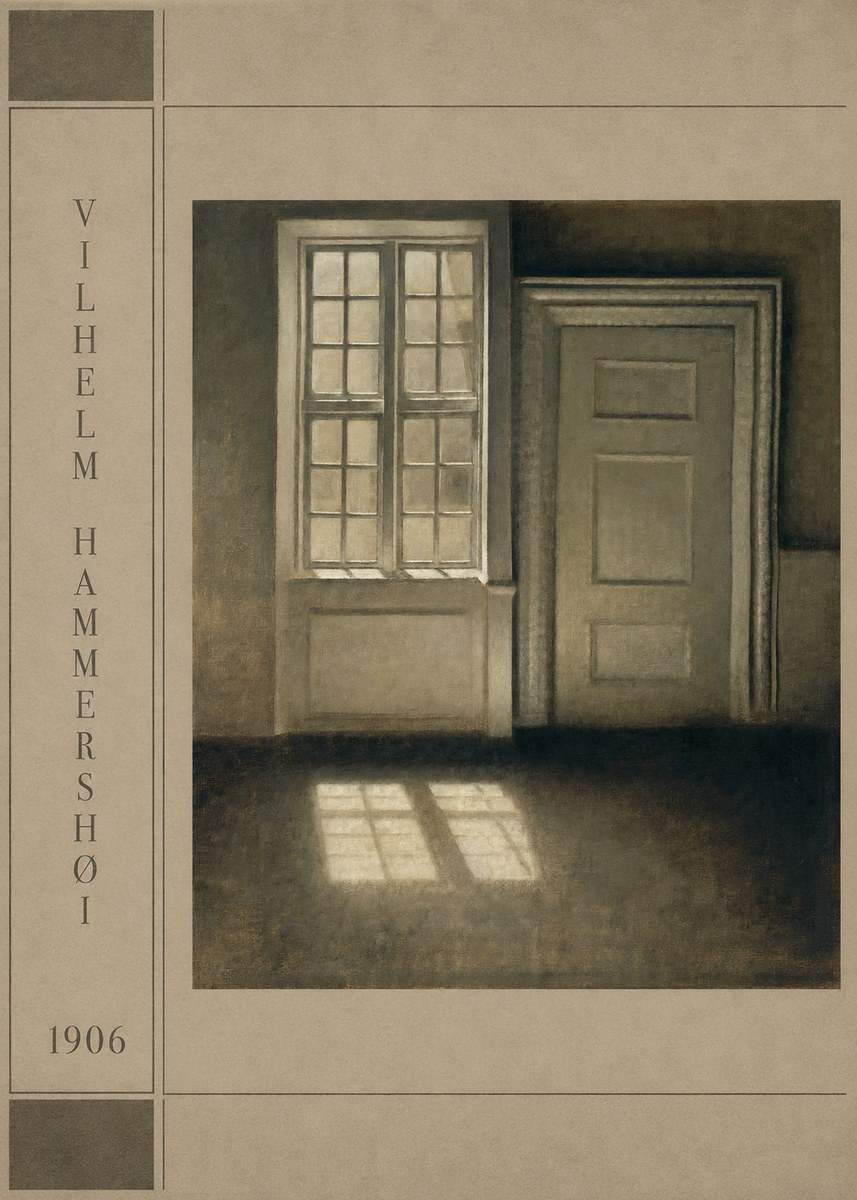 Vilhelm Hammershøi Interior. Sunlight on the Floor No2 - Affiche