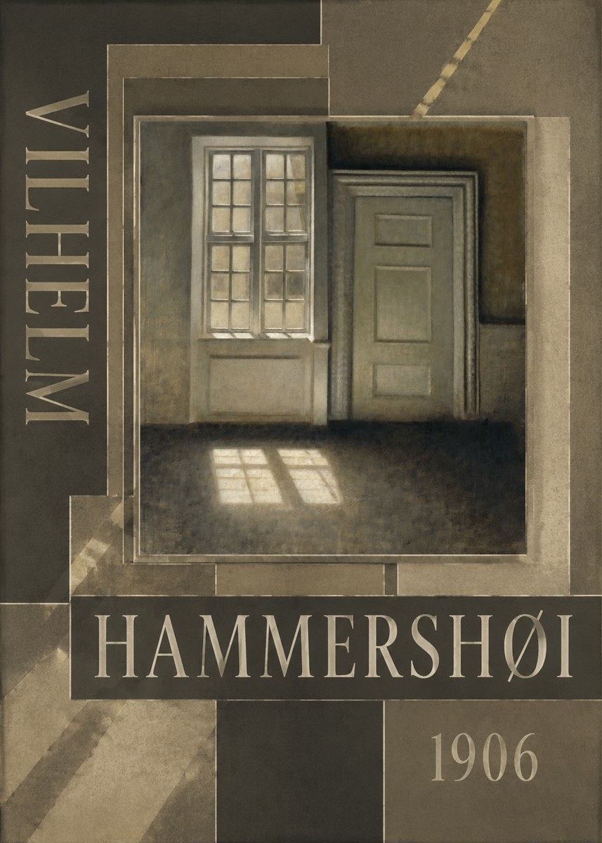 Vilhelm Hammershøi Interior. Sunlight on the Floor No6 - Affiche