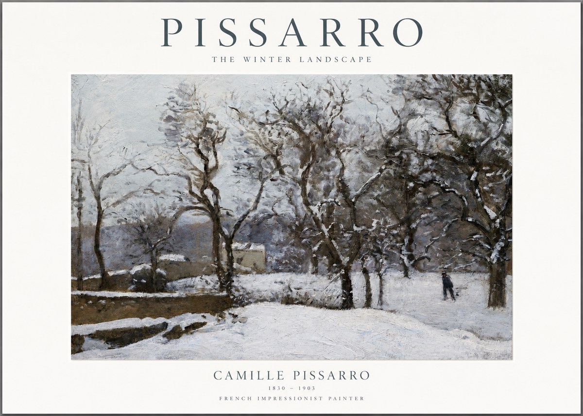 Pissarro The Winter Landscape No1 - Affiche