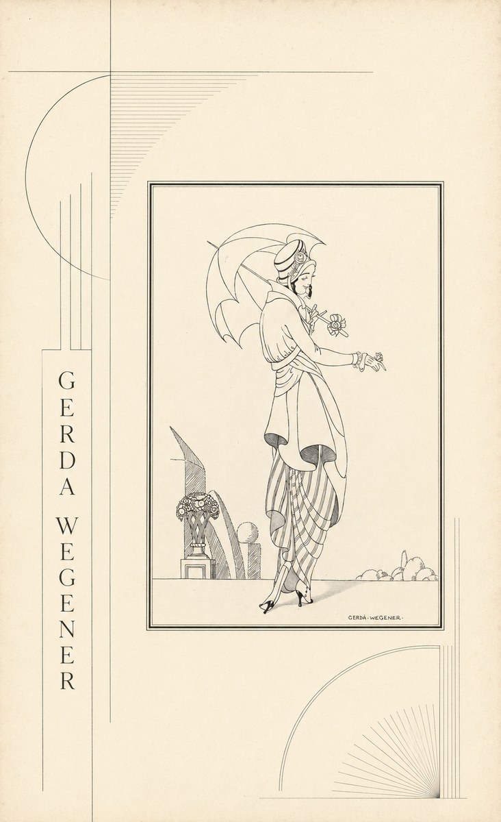 Gerda Wegener Elegant Figure with Parasol No2 - Affiche