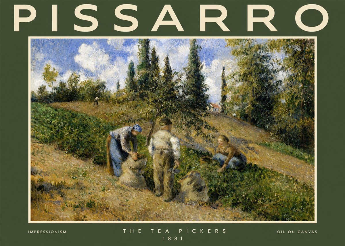 Pissarro The Tea Pickers No2 - Affiche