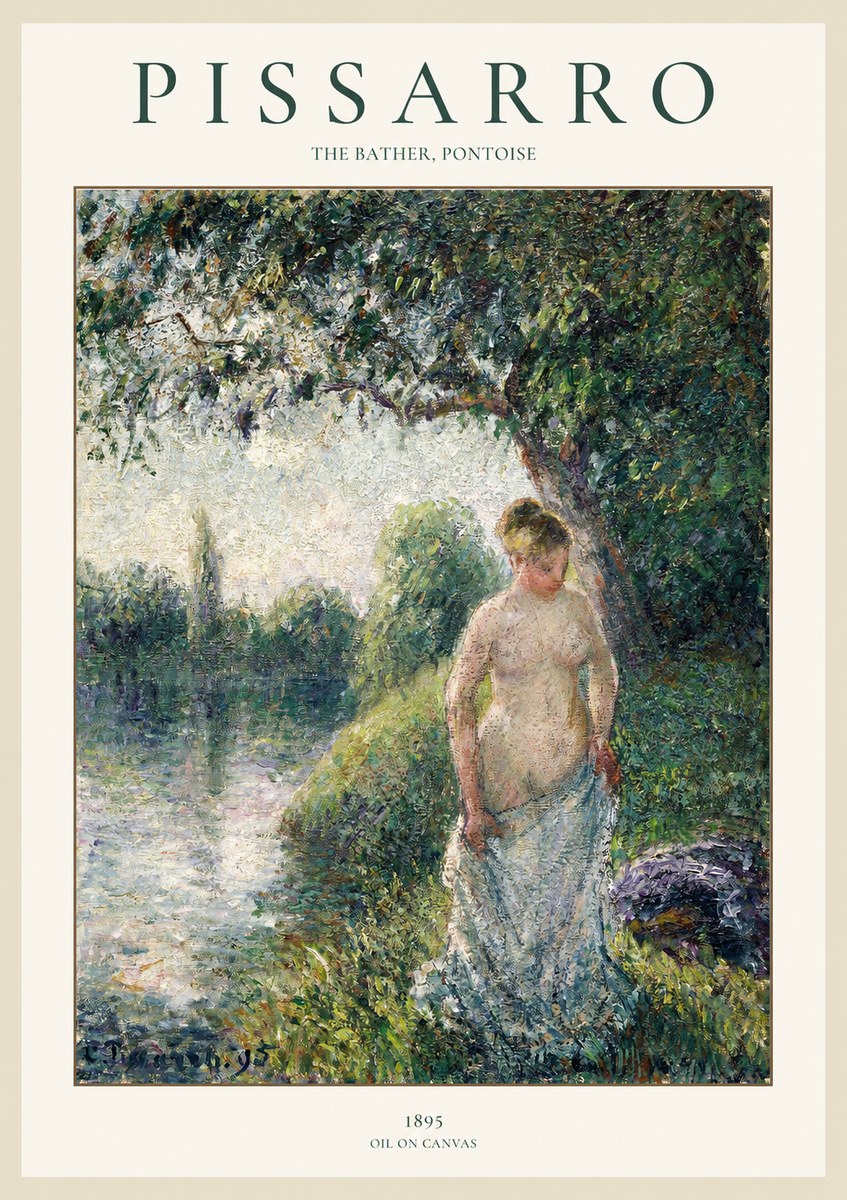 Pissarro The Bather, Pontoise No1 - Affiche