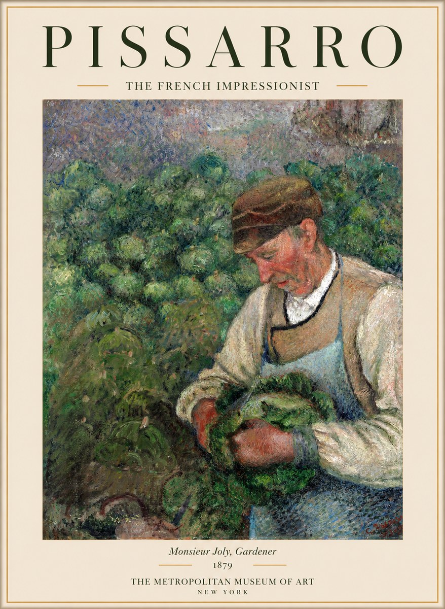 Pissarro Monsieur Joly, Gardener No1 - Affiche