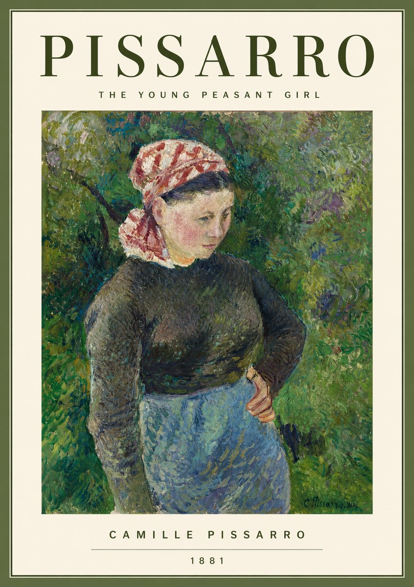 Pissarro The Young Peasant Girl No2 - Affiche