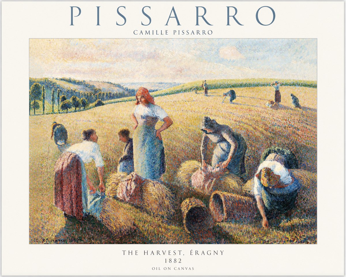Pissarro The Harvest, Éragny No1 - Affiche
