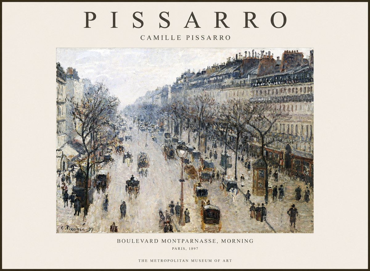 Pissarro Boulevard Montparnasse, Morning No1 - Affiche