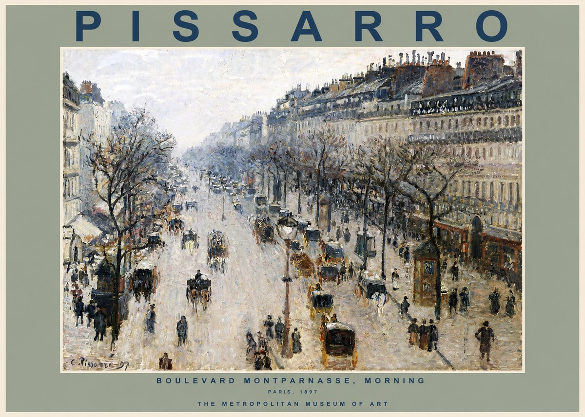 Pissarro Boulevard Montparnasse, Morning No2 - Affiche