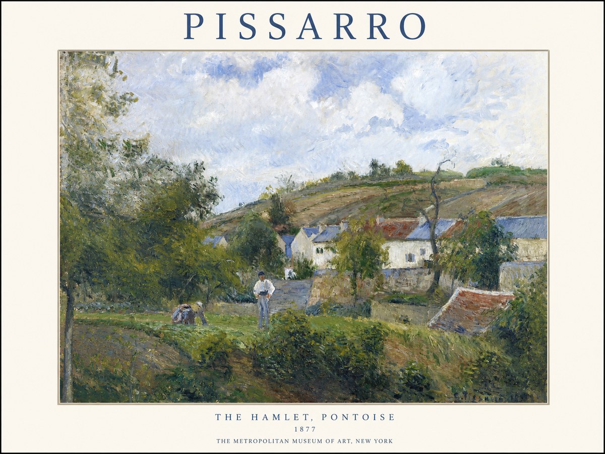 Pissarro The Hamlet, Pontoise No1 - Affiche