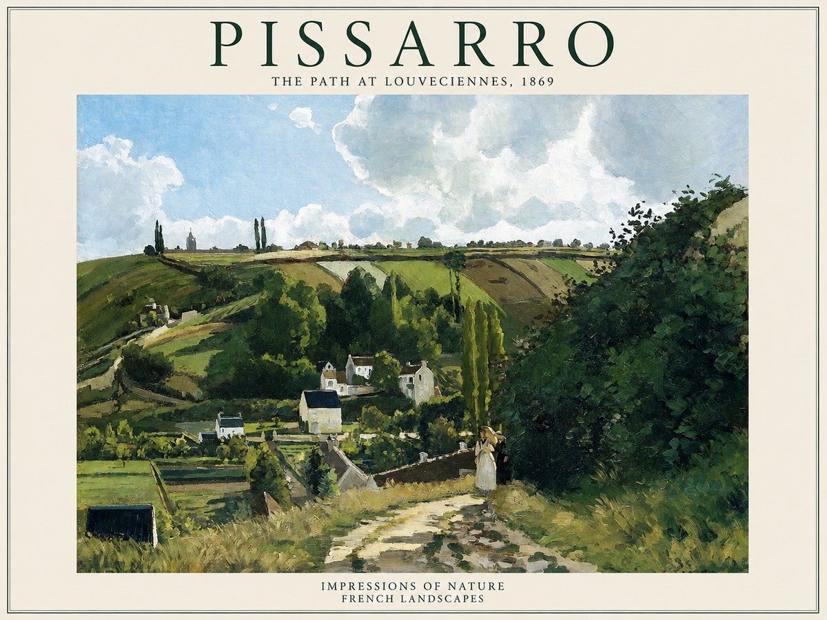 Pissarro The Path at Louveciennes, 1869 No1 - Affiche
