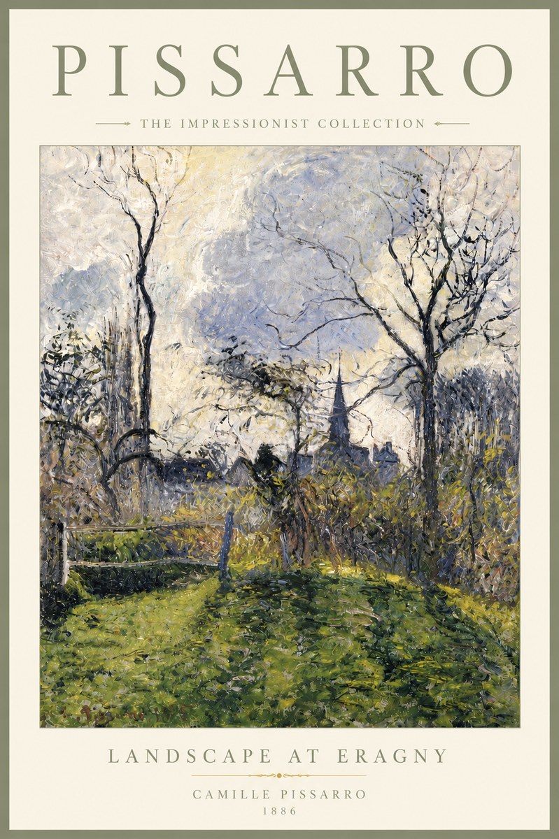 Pissarro Landscape at Eragny No6 - Affiche