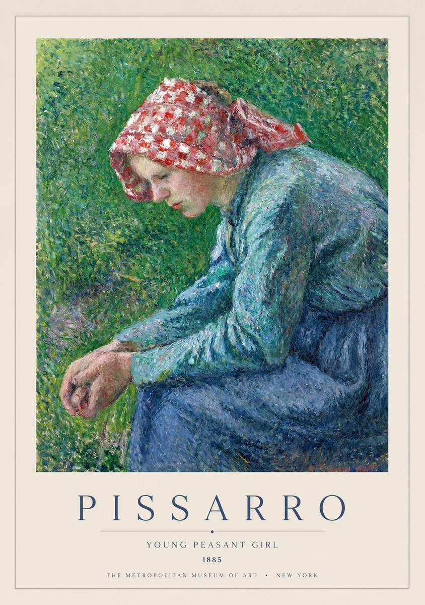 Pissarro Young Peasant Girl No1 - Affiche