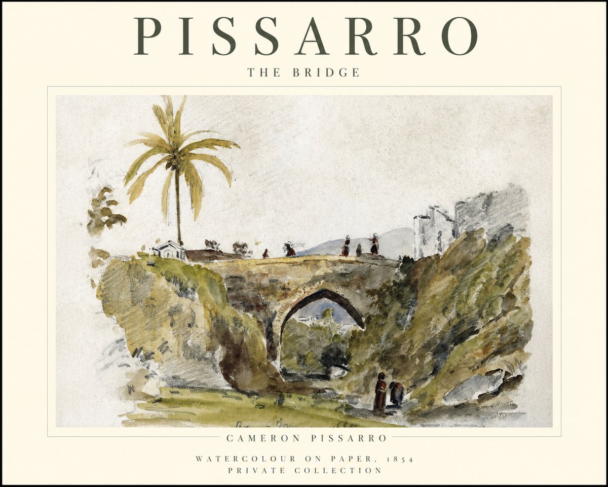 Pissarro The Bridge No1 - Affiche