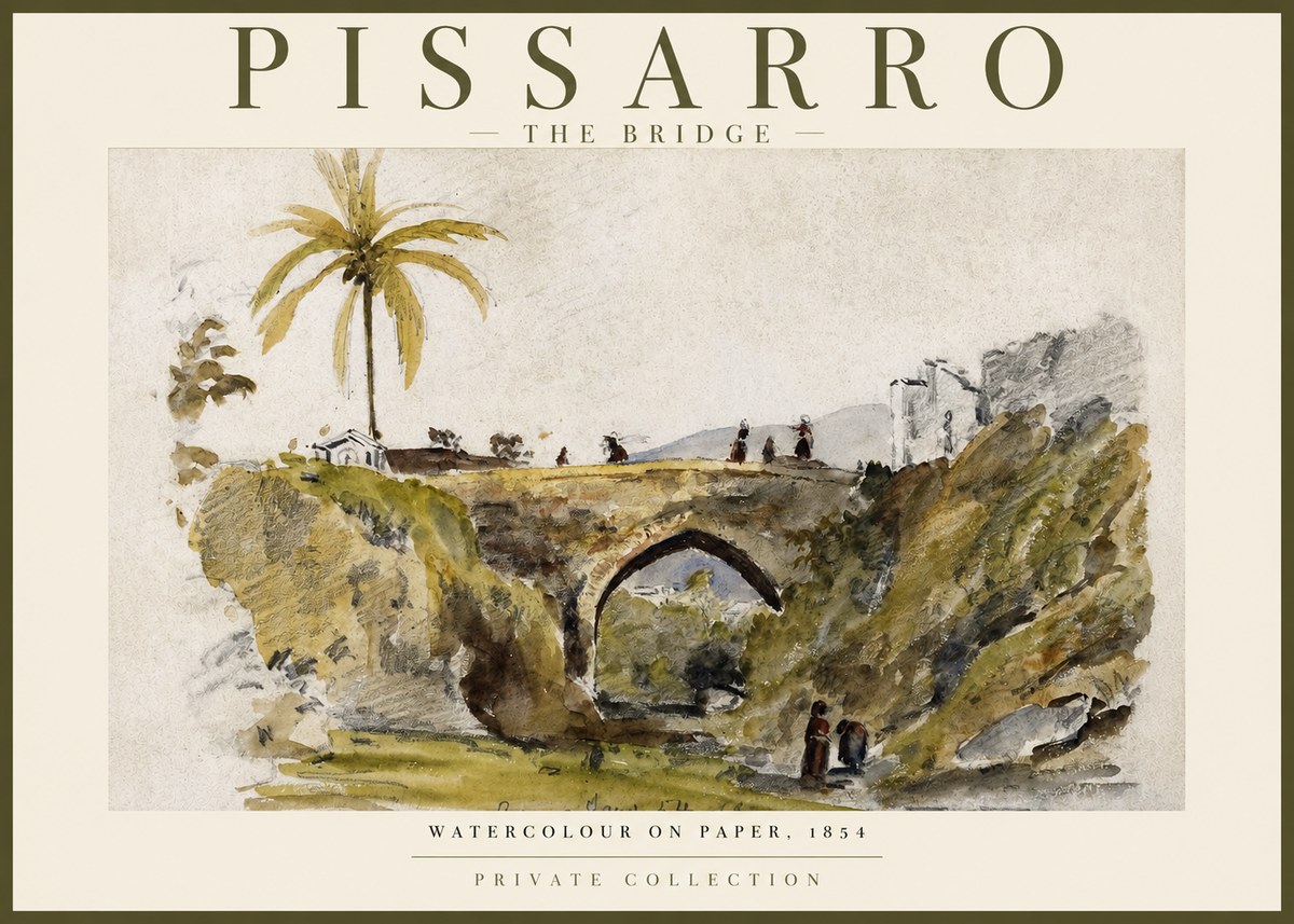 Pissarro The Bridge No2 - Affiche