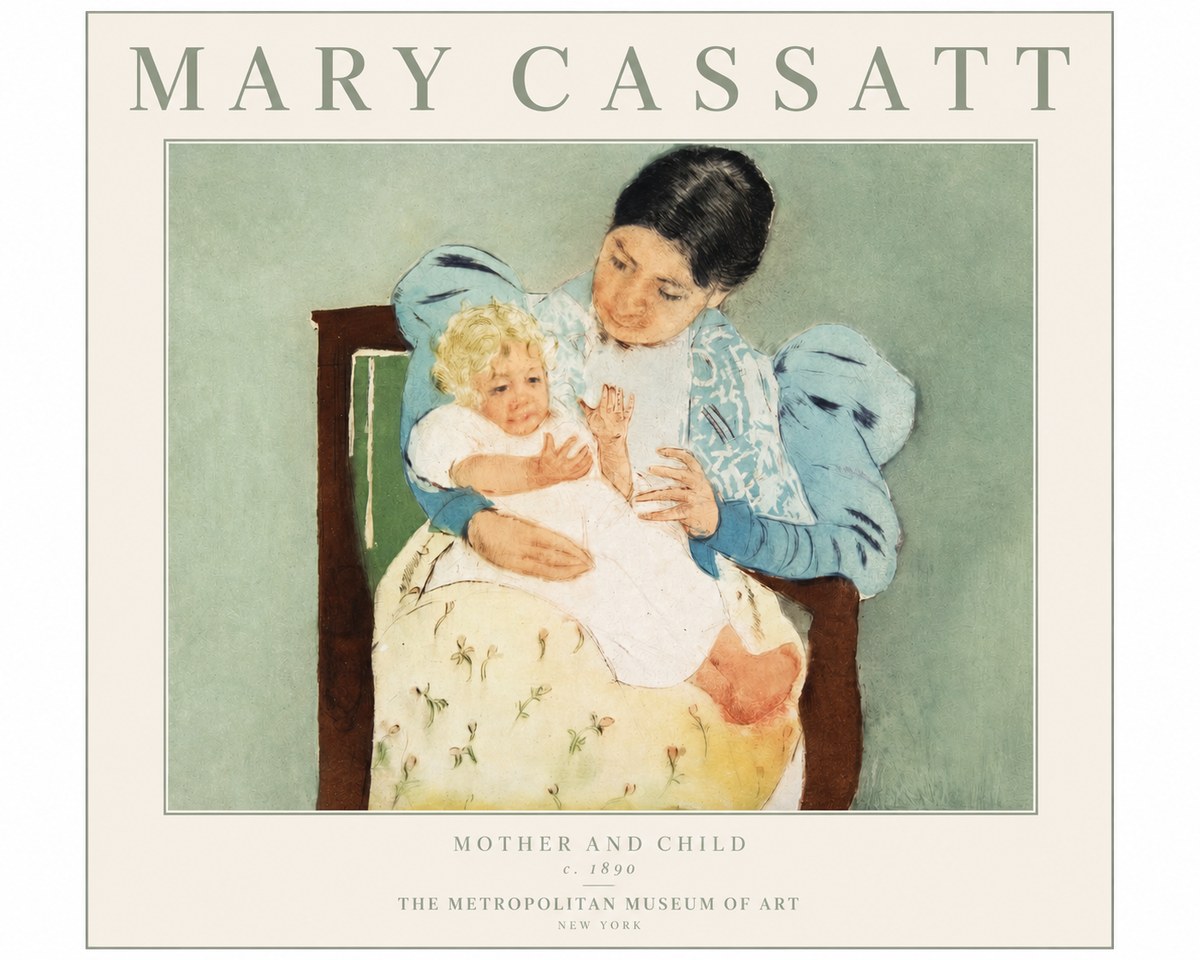 Mary Cassatt Mother and Child III No2 - Affiche