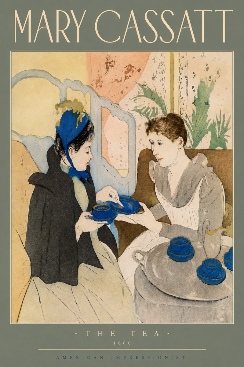Mary Cassatt The Tea No4 - Affiche