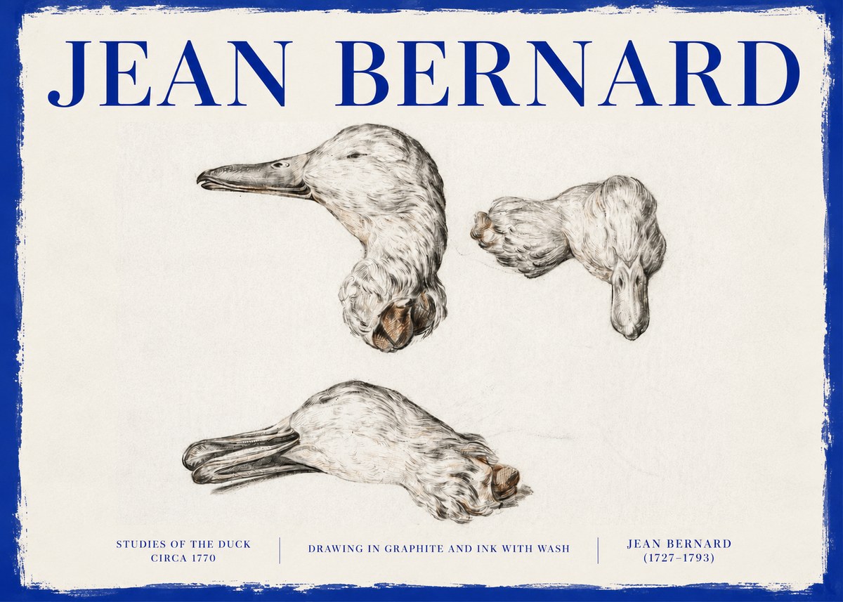 Jean Bernard Studies of the Duck No3 - Affiche