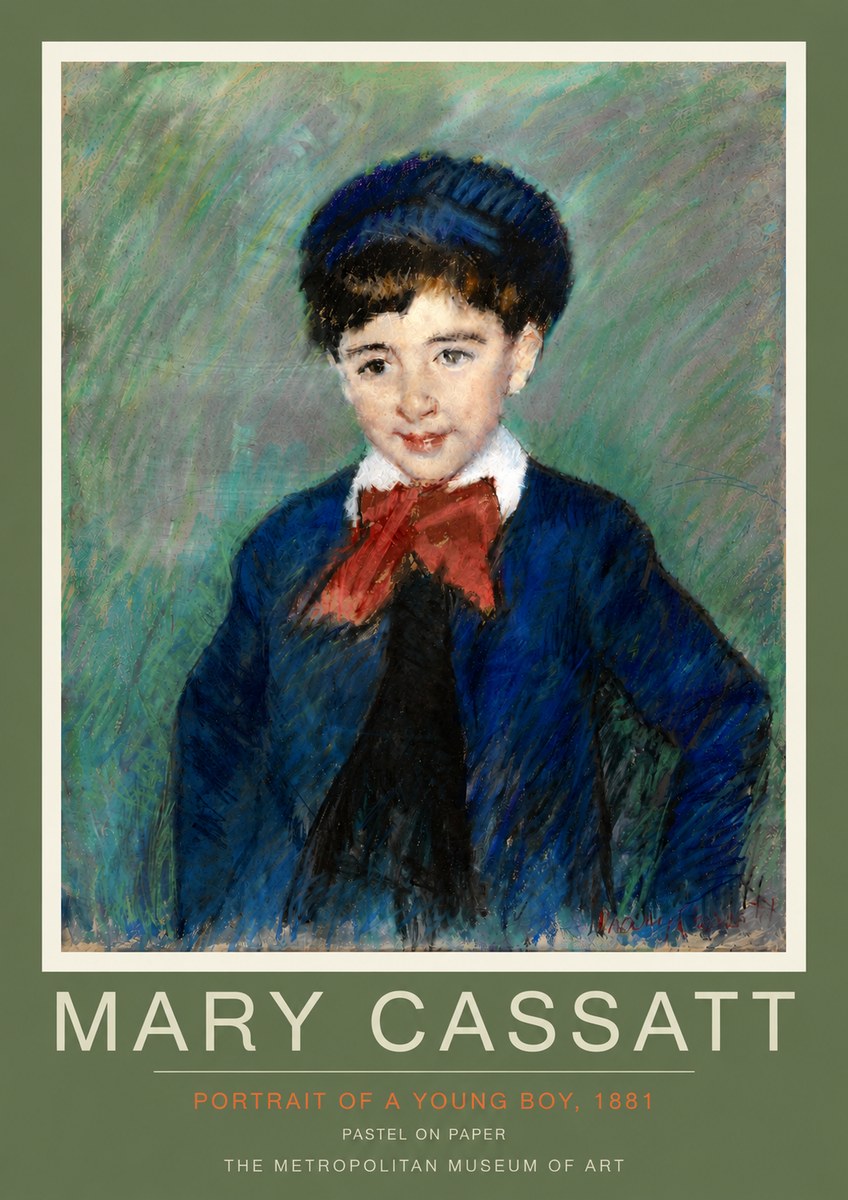 Mary Cassatt Portrait of a Young Boy, 1881 No5 - Affiche