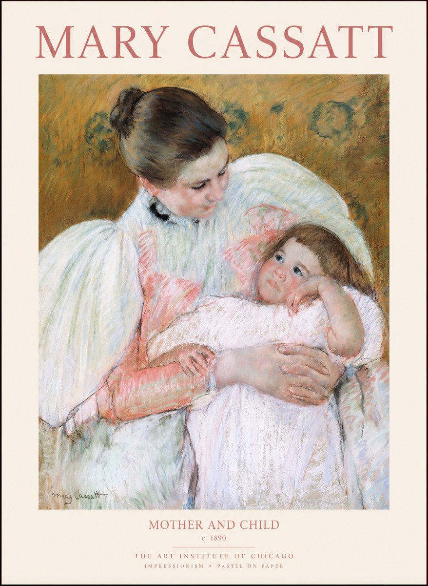 Mary Cassatt Mother and Child VI No1 - Affiche