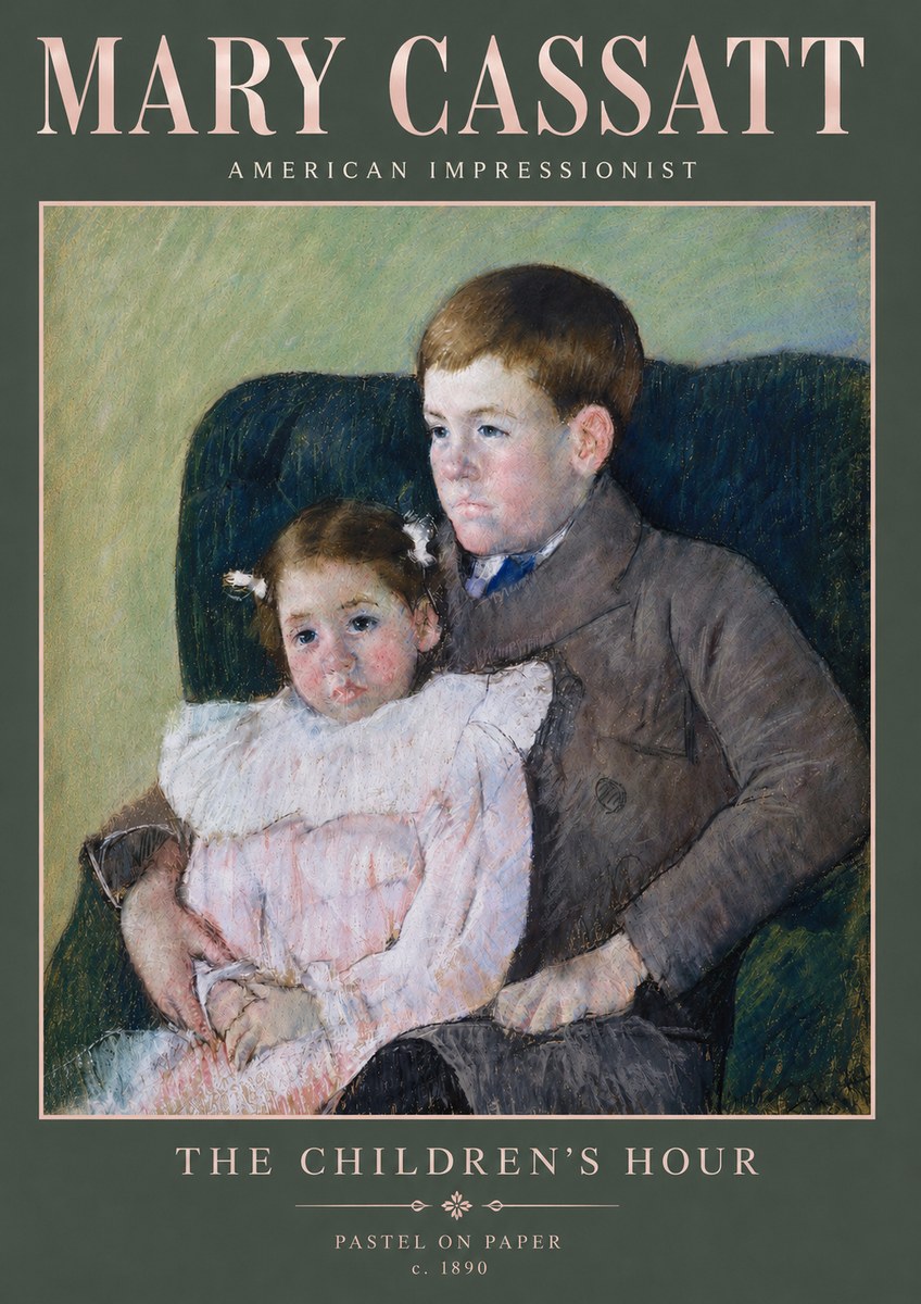 Mary Cassatt The Children's Hour No4 - Affiche